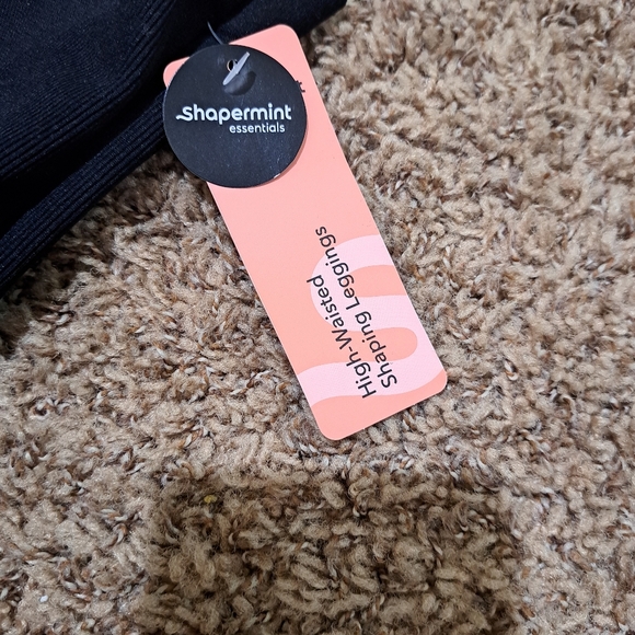 Shapermint Black Leggings Tummy Control Medium - Picture 2 of 3